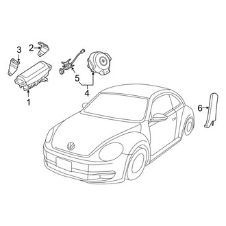 Volkswagen OE - Restraint Systems - Air Bag Components (Air Bags), (Convertible)