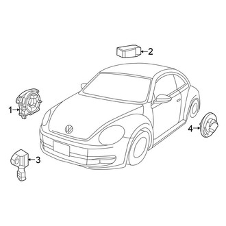 Volkswagen OE - Restraint Systems - Air Bag Components (Modules and Sensors), (Convertible)