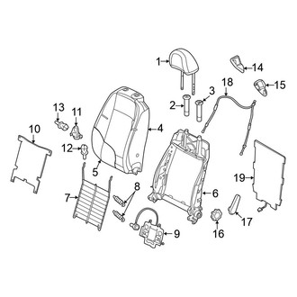 Volkswagen OE - Seats & Tracks - Front Seat Components (Driver Seat, Components), (Convertible)