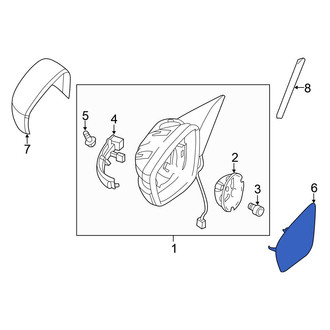 Volkswagen OE - Front Right Door Mirror Glass