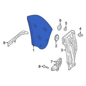 Volkswagen OE - Rear Right Quarter Glass