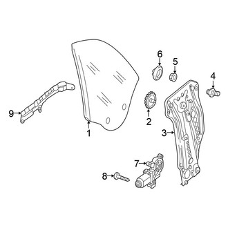 Volkswagen OE - Quarter Panel - Glass (Convertible)
