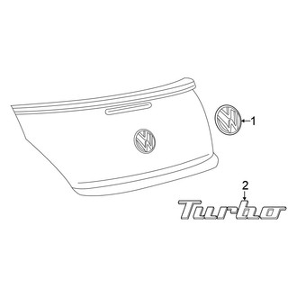 Volkswagen OE - Trunk Lid - Exterior Trim (Convertible)