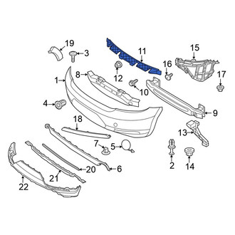 Volkswagen OE - Rear Bumper Cover Support Rail
