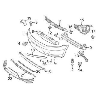 Volkswagen OE - Rear Bumper - Bumper & Components (Cover & Components), (Convertible)