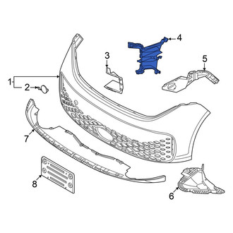 Volkswagen OE - Front Left Outer Bumper Cover Reinforcement