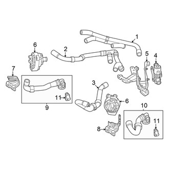 Volkswagen OE - Cooling - Hoses & Lines (Left), (RWD)