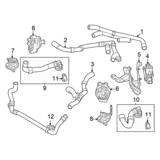 Volkswagen OE - Cooling - Hoses & Lines (Left), (AWD)