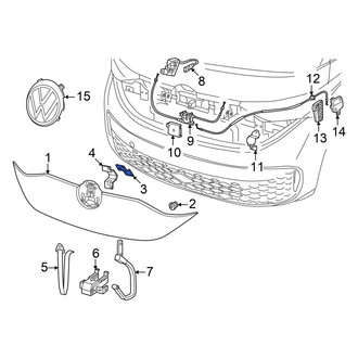 Volkswagen OE - Front Hood Latch Striker Plate