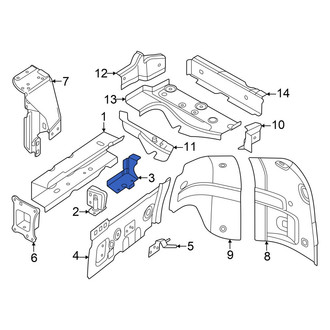 Volkswagen OE - Rear Left Frame Side Member Bracket