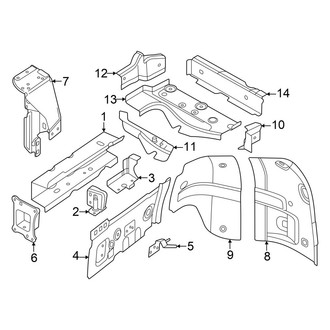 Volkswagen OE - Fender - Structural Components & Rails (Driver Side, Lower Components)