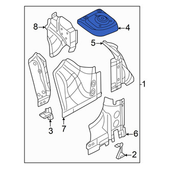 Volkswagen OE - Front Left Suspension Strut Mount Reinforcement