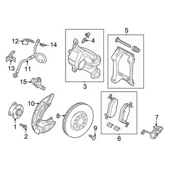 Volkswagen OE - Front Suspension - Brake Components (AWD)