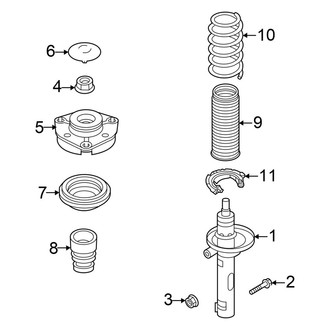 Volkswagen OE - Front Suspension - Struts & Components (AWD)