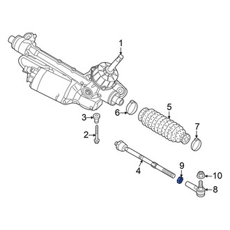 Volkswagen OE - Inner Steering Tie Rod Nut