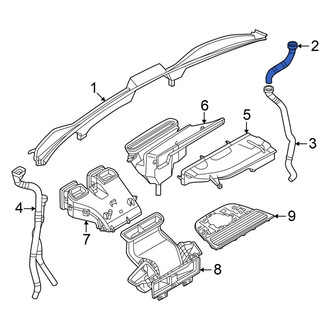 Volkswagen OE - Right Upper Cowl Panel Drain Hose