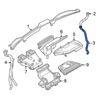 Volkswagen OE - Right Lower Cowl Panel Drain Hose