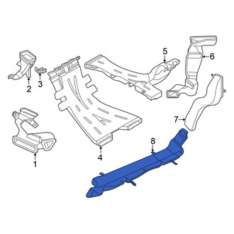 Volkswagen OE - Rear Center Instrument Panel Air Duct