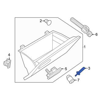 Volkswagen OE - Front Glove Box Door Hinge