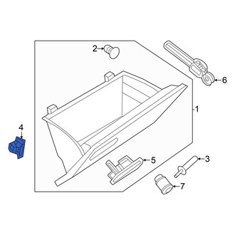 Volkswagen OE - Front Glove Box Door Striker