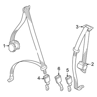 Volkswagen OE - Restraint Systems - Rear Seat Belts