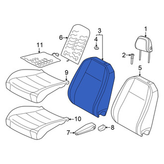 Volkswagen OE - Front Right Seat Back Cushion Cover