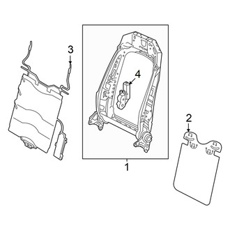 Volkswagen OE - Seats & Tracks - Passenger Seat Components (Frames & Trim, Seat Back, Components)