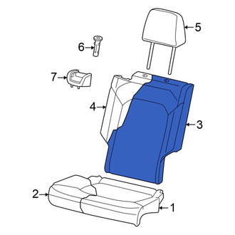 Volkswagen OE - Center Right Seat Back Cushion Cover