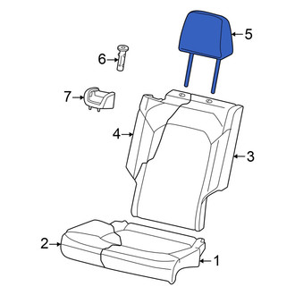 Volkswagen OE - Center Left Headrest