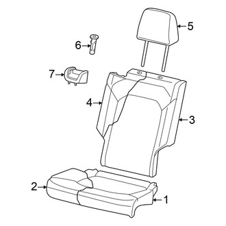 Volkswagen OE - Seats & Tracks - Rear Seat (40% Side, Covers & Pads, W/O Captains Chairs)