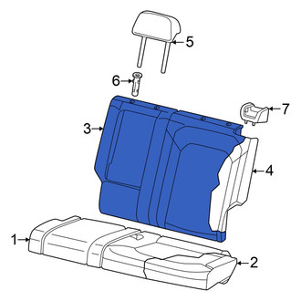 Volkswagen OE - Center Left Seat Back Cushion Cover