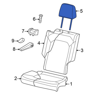 Volkswagen OE - Center Right Headrest