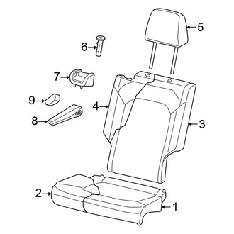 Volkswagen OE - Seats & Tracks - Rear Seat (Covers & Pads, Drivers Side, With Captains Chairs)