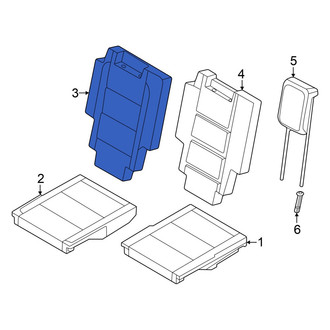 Volkswagen OE - Rear Left Seat Back Cushion Cover