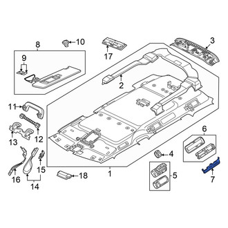 Volkswagen OE - Left Roof Bezel Bracket