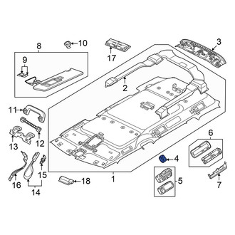 Volkswagen OE - Left Headliner Cap