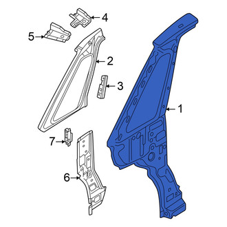 Volkswagen OE - Left Body A-Pillar Reinforcement
