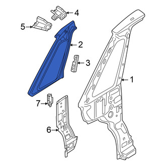 Volkswagen OE - Left Upper Inner Body A-Pillar