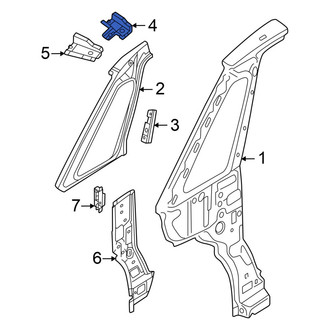 Volkswagen OE - Front Left Upper Body A-Pillar Bracket