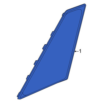 Volkswagen OE - Front Left Vent Window Assembly