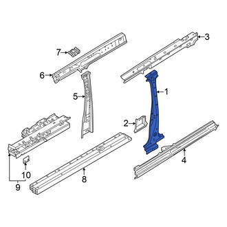 Volkswagen OE - Left Body B-Pillar Reinforcement