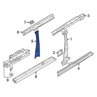 Volkswagen OE - Left Upper Inner Body B-Pillar