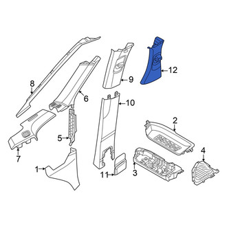 Volkswagen OE - Left Body C-Pillar Trim Panel