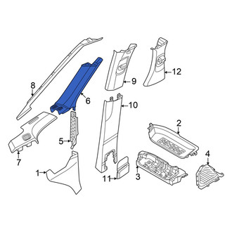 Volkswagen OE - Rear Left Upper Body A-Pillar Trim Panel