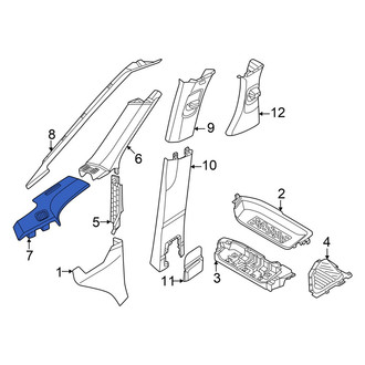 Volkswagen OE - Front Left Upper Body A-Pillar Trim Panel