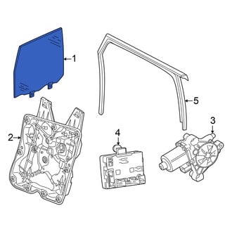 Volkswagen OE - Front Left Door Glass