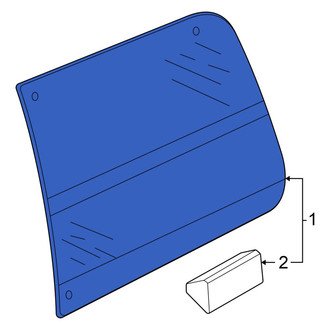 Volkswagen OE - Rear Left Quarter Glass