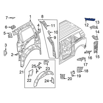 Volkswagen OE - Left Body D-Pillar Insulator
