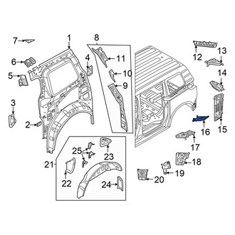 Volkswagen OE - Left Body D-Pillar Insulator