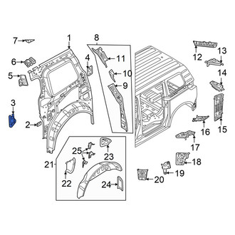 Volkswagen OE - Rear Left Lower Quarter Panel Reinforcement